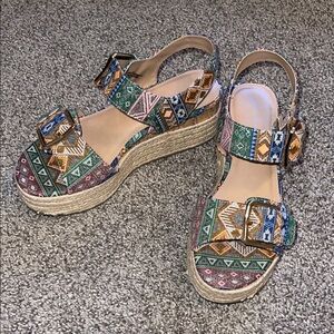 Wonderly Multicolor Aztec Patterned Espadrilles